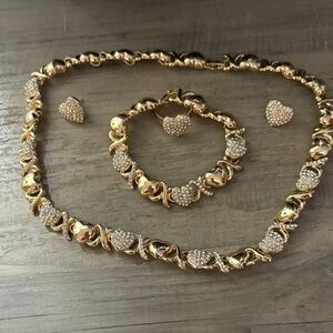 Elegant Gold and Silver Jewelry Set